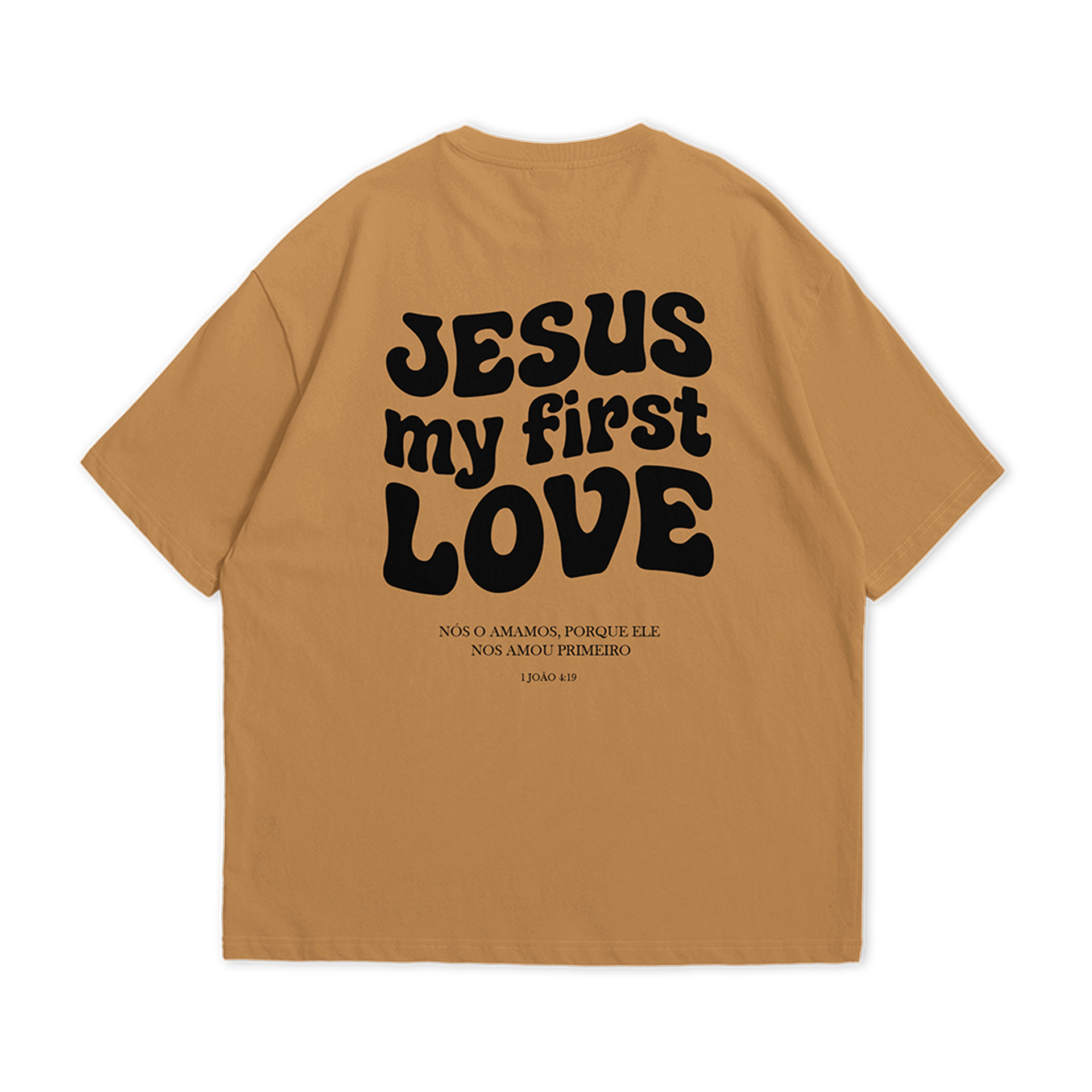 Camiseta Primeiro Amor OVERSIZED - Marrom