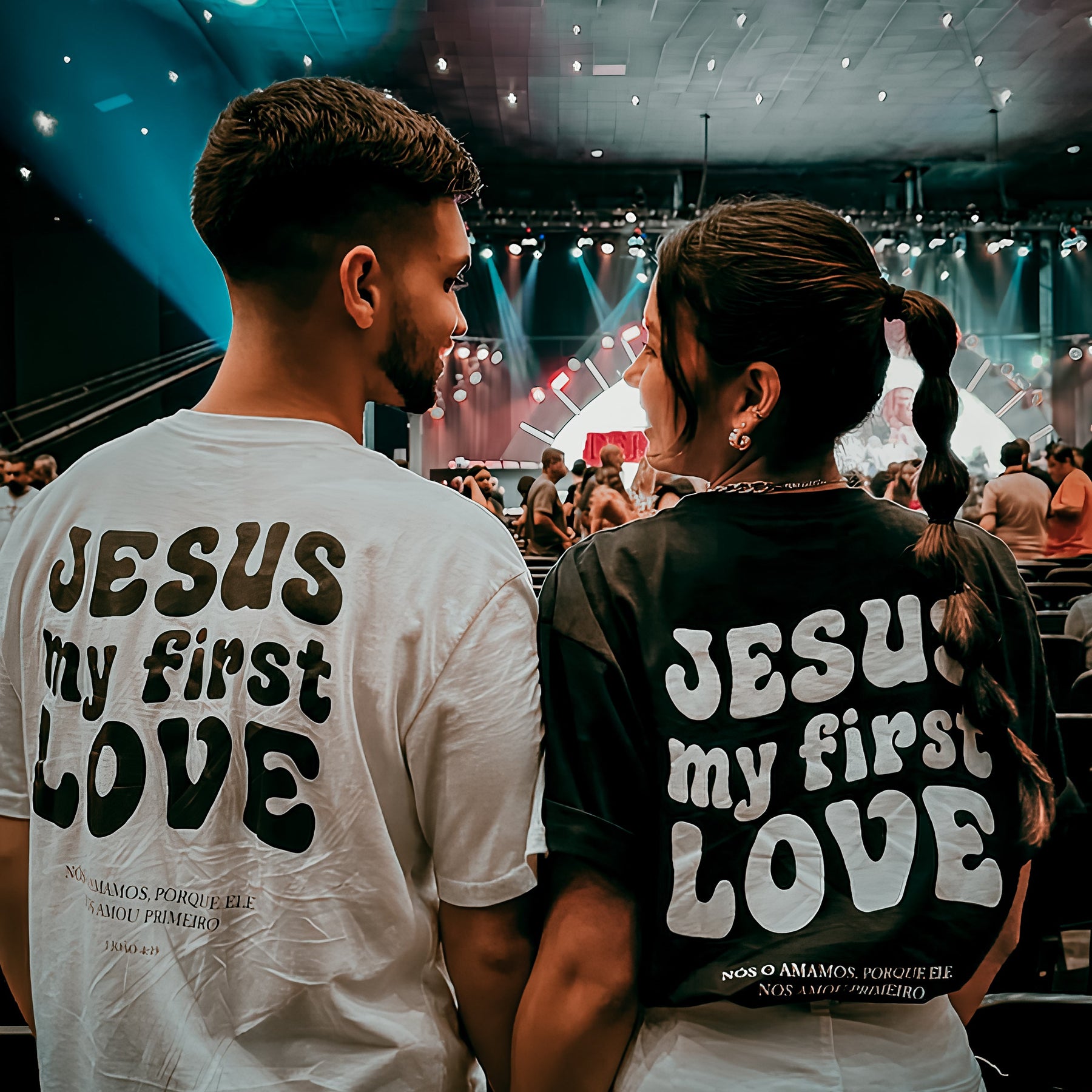 Camiseta Primeiro Amor OVERSIZED - Preta