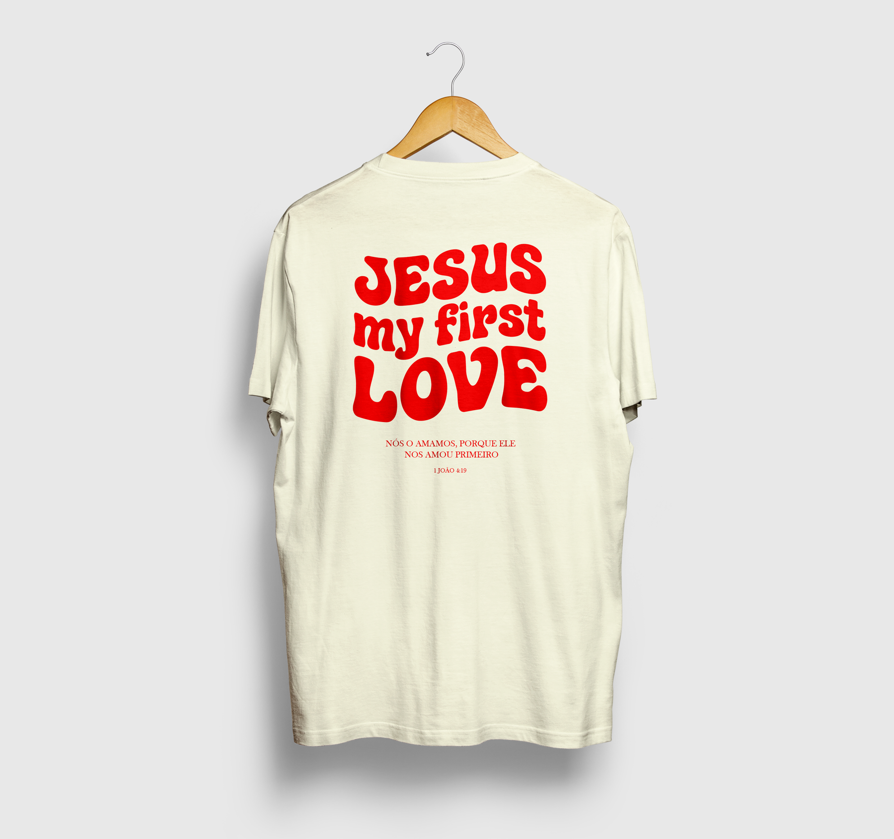 Camiseta Primeiro Amor OVERSIZED - Off White