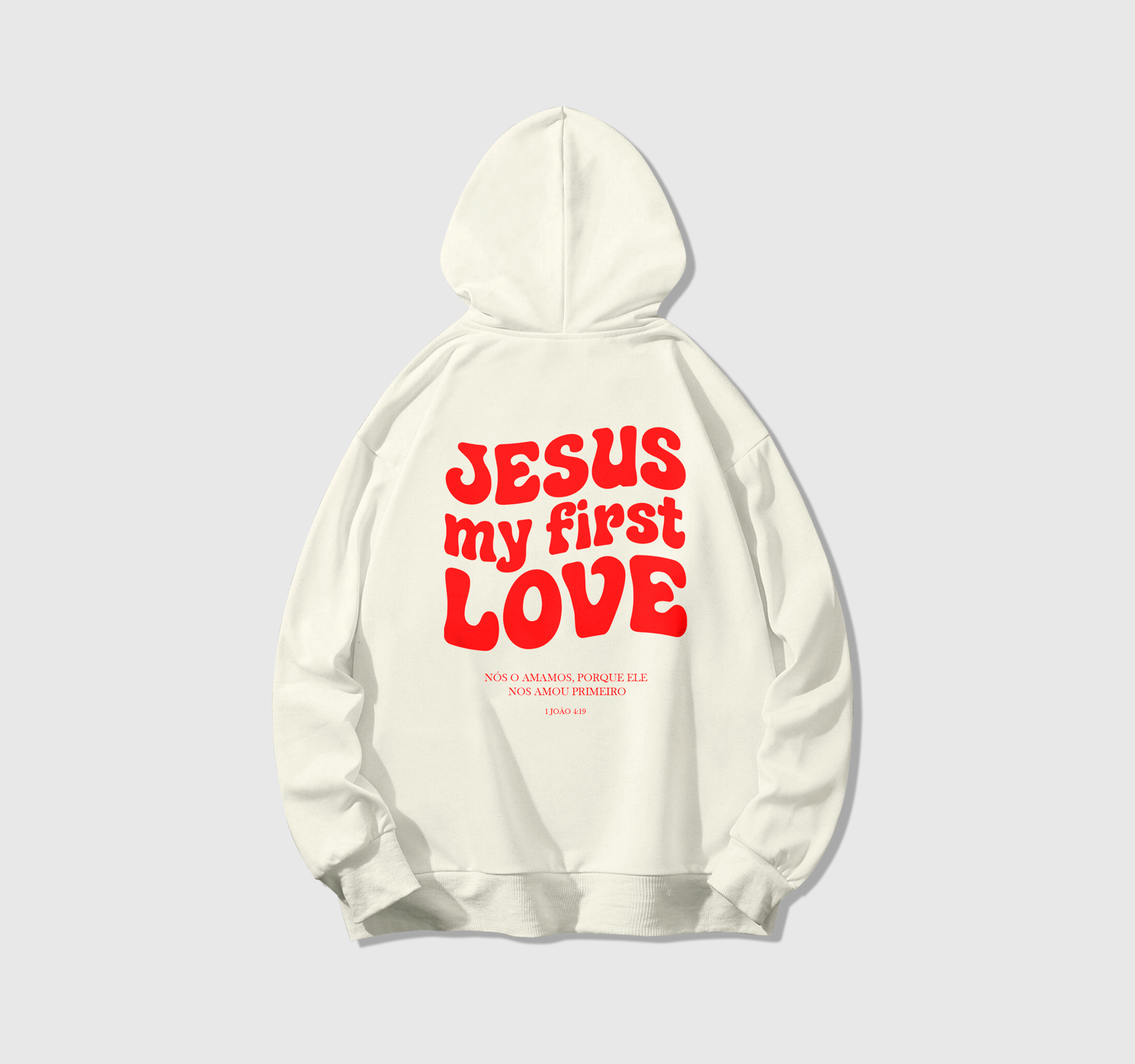 Moletom Saven - JESUS MY FIRST LOVE - Off White