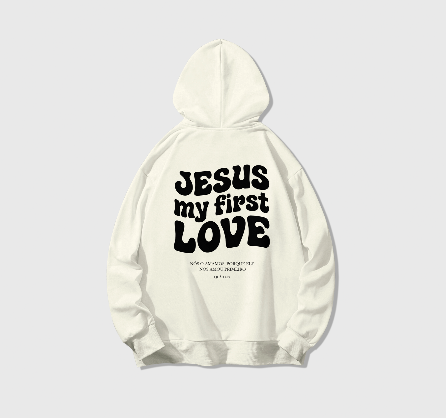 Moletom Saven - JESUS MY FIRST LOVE - Off White Black