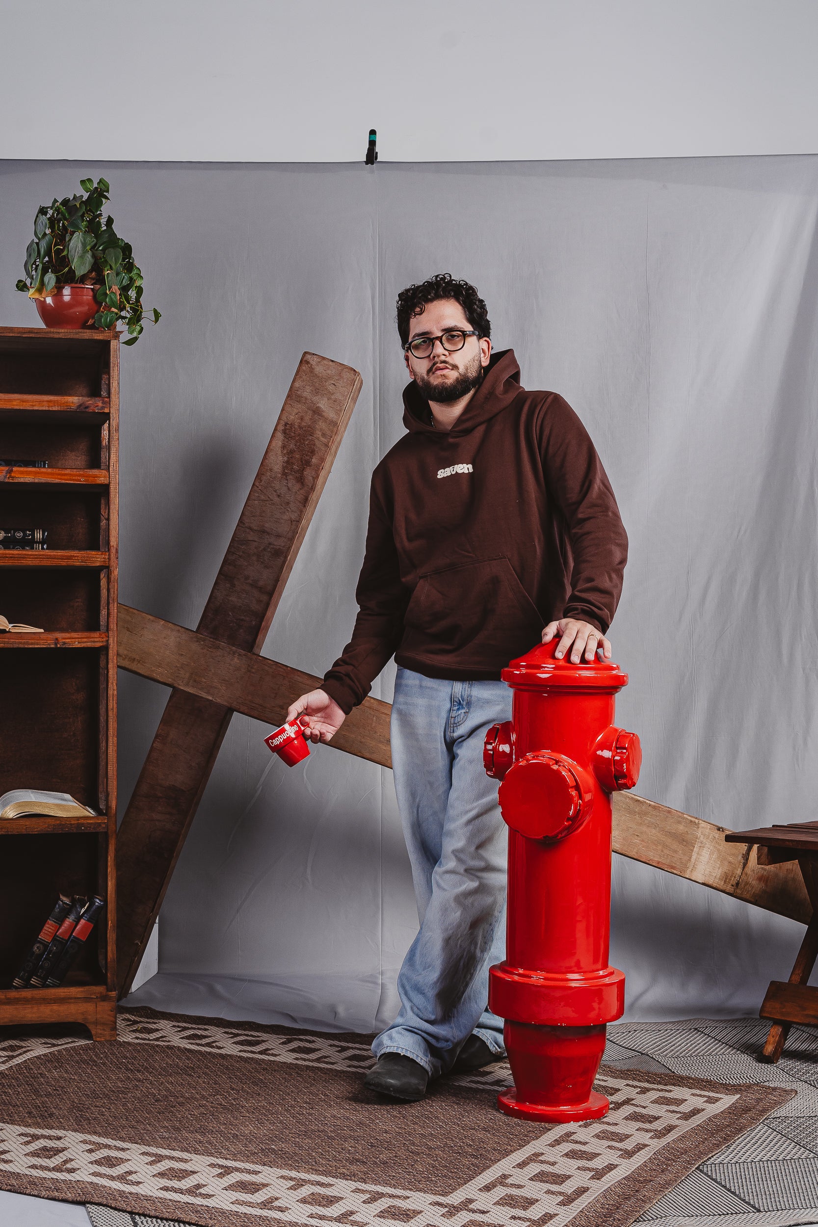 Moletom GOD HAS A PLAN - Marrom