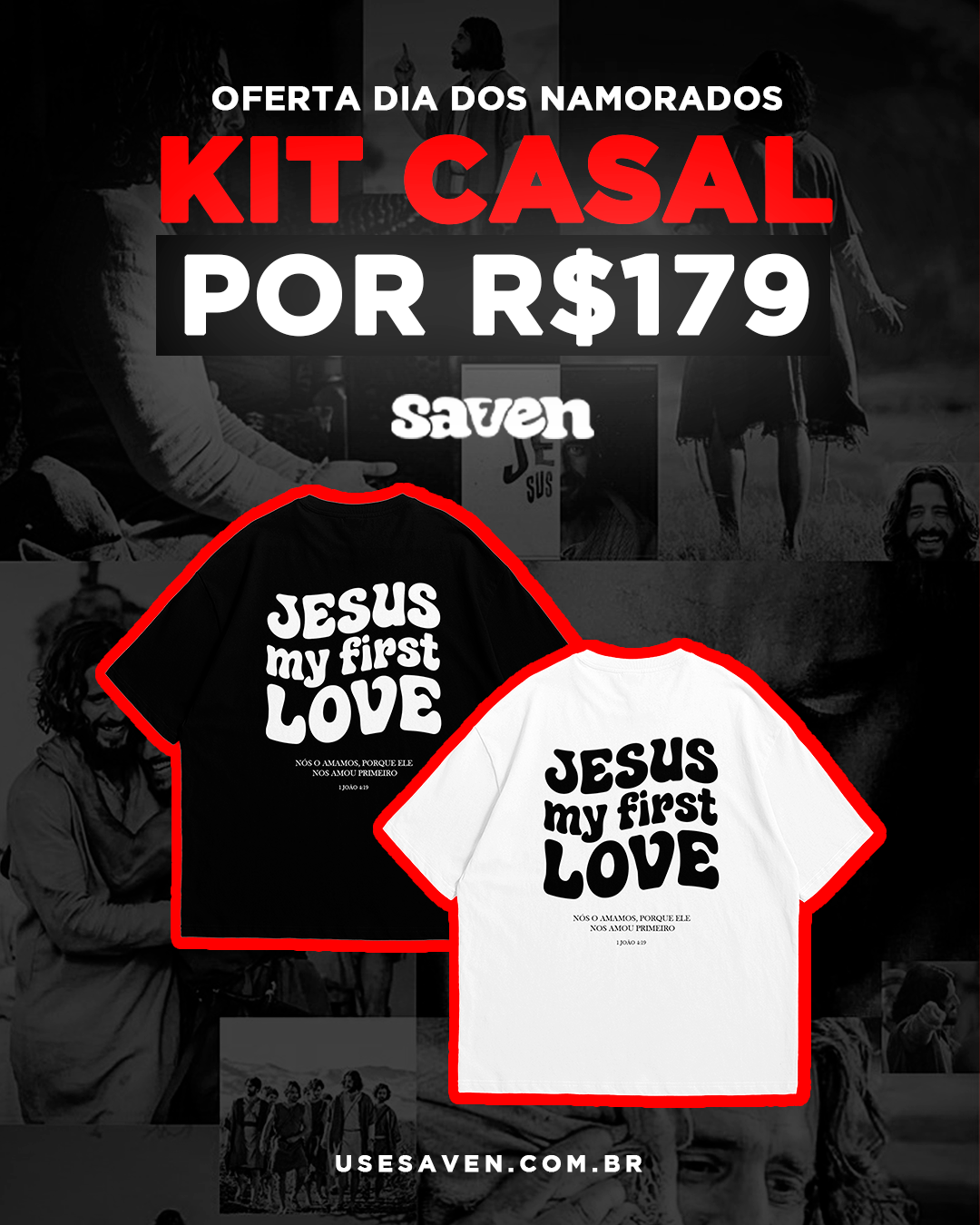 KIT CASAL - Jesus Primeiro Amor OVERSIZED