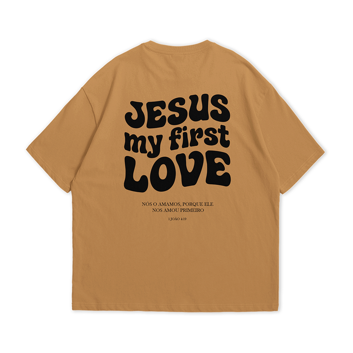 Camiseta Primeiro Amor OVERSIZED - Marrom