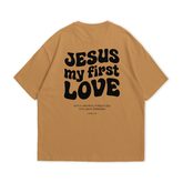 Camiseta Primeiro Amor OVERSIZED - Marrom
