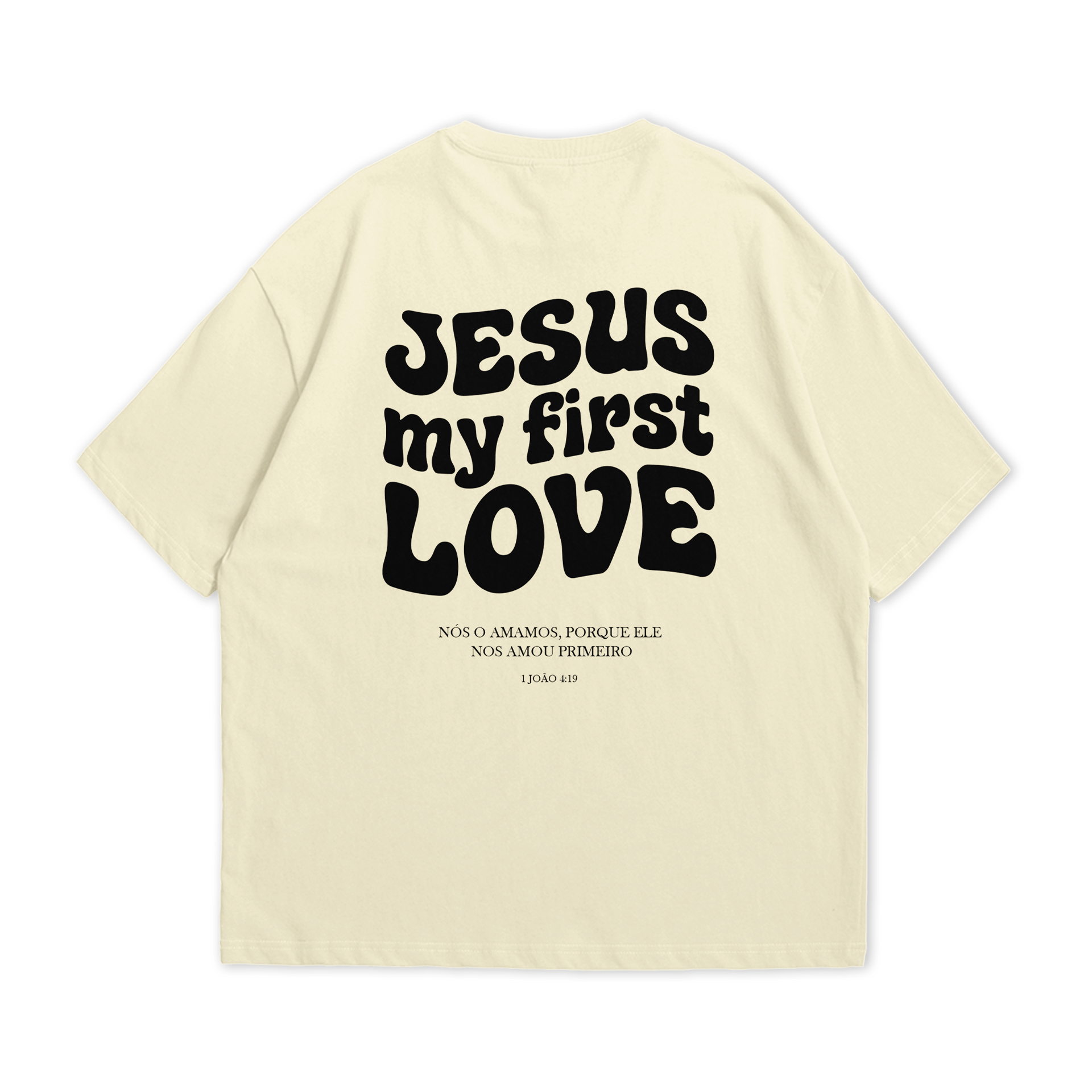 Camiseta Primeiro Amor OVERSIZED - Off White