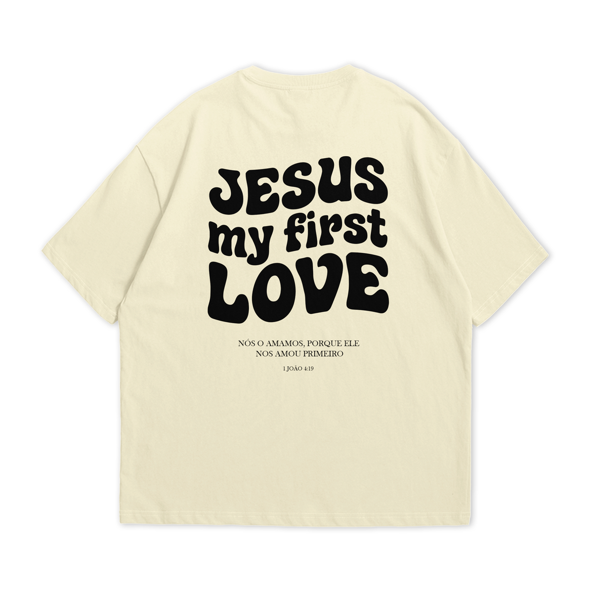 Camiseta Primeiro Amor OVERSIZED - Off White