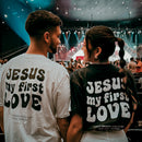 Camiseta Primeiro Amor OVERSIZED - Preta