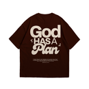 Camiseta GOD HAS A PLAN - Marrom [OVERSIZED]