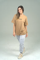 Camiseta Primeiro Amor OVERSIZED - Caramelo