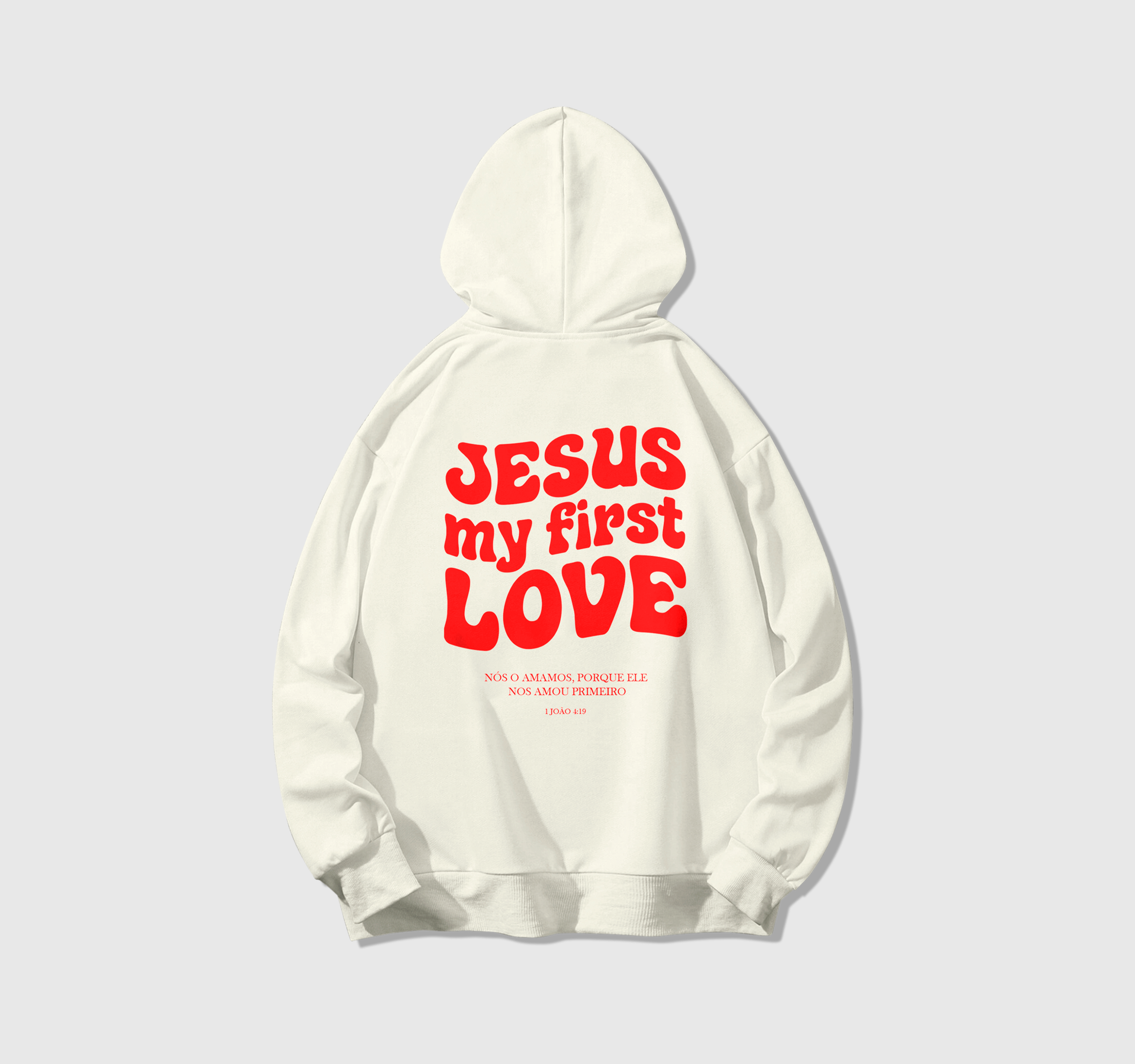 Moletom Saven - JESUS MY FIRST LOVE - Off White