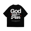 Camiseta GOD HAS A PLAN - Preta [OVERSIZED]