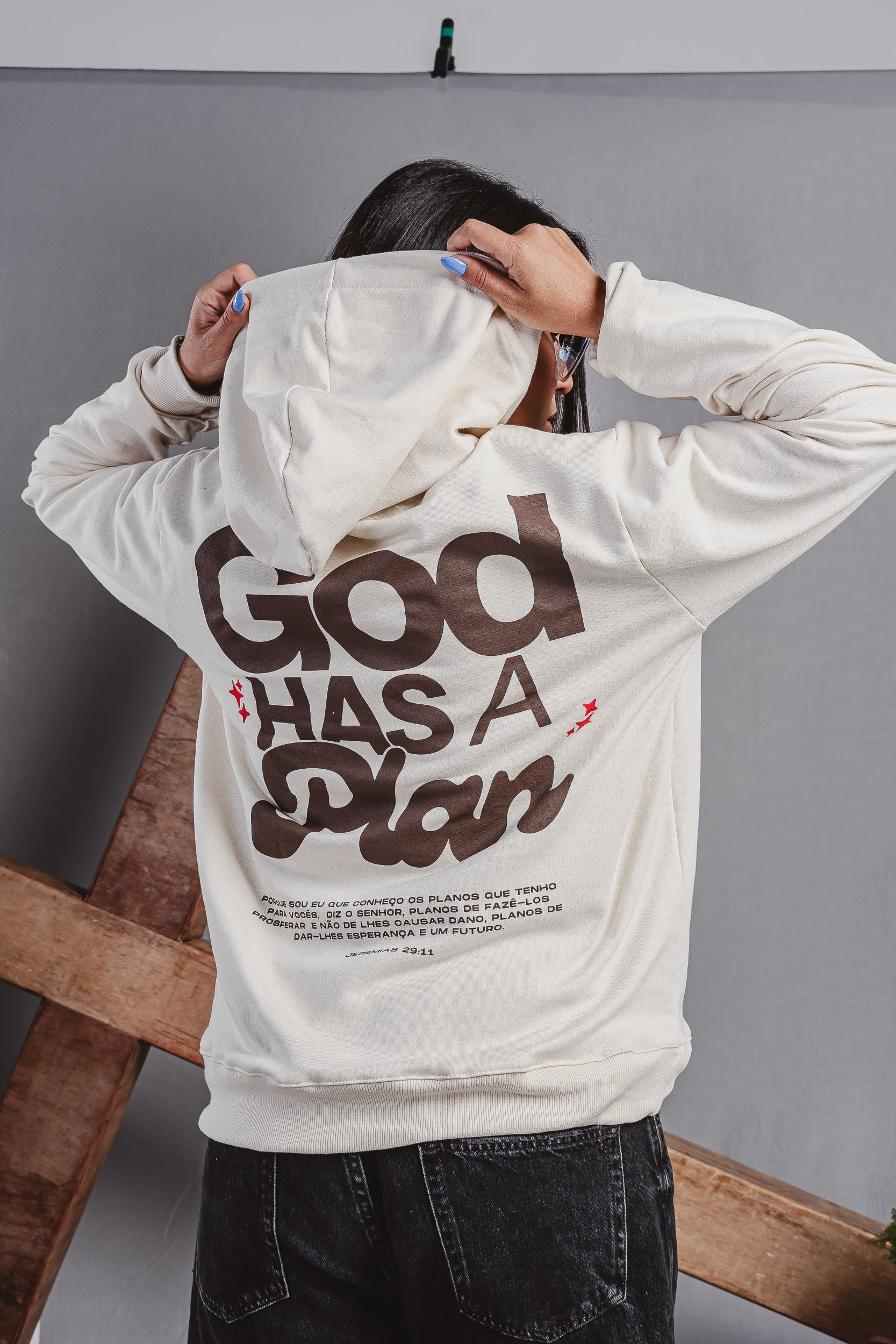 Moletom GOD HAS A PLAN - Off White