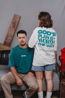 Camiseta GOD'S PLAN IS WORTH THE WAIT - Off White [OVERSIZED]
