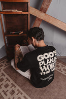 Camiseta GOD'S PLAN IS WORTH THE WAIT - Preta [OVERSIZED]