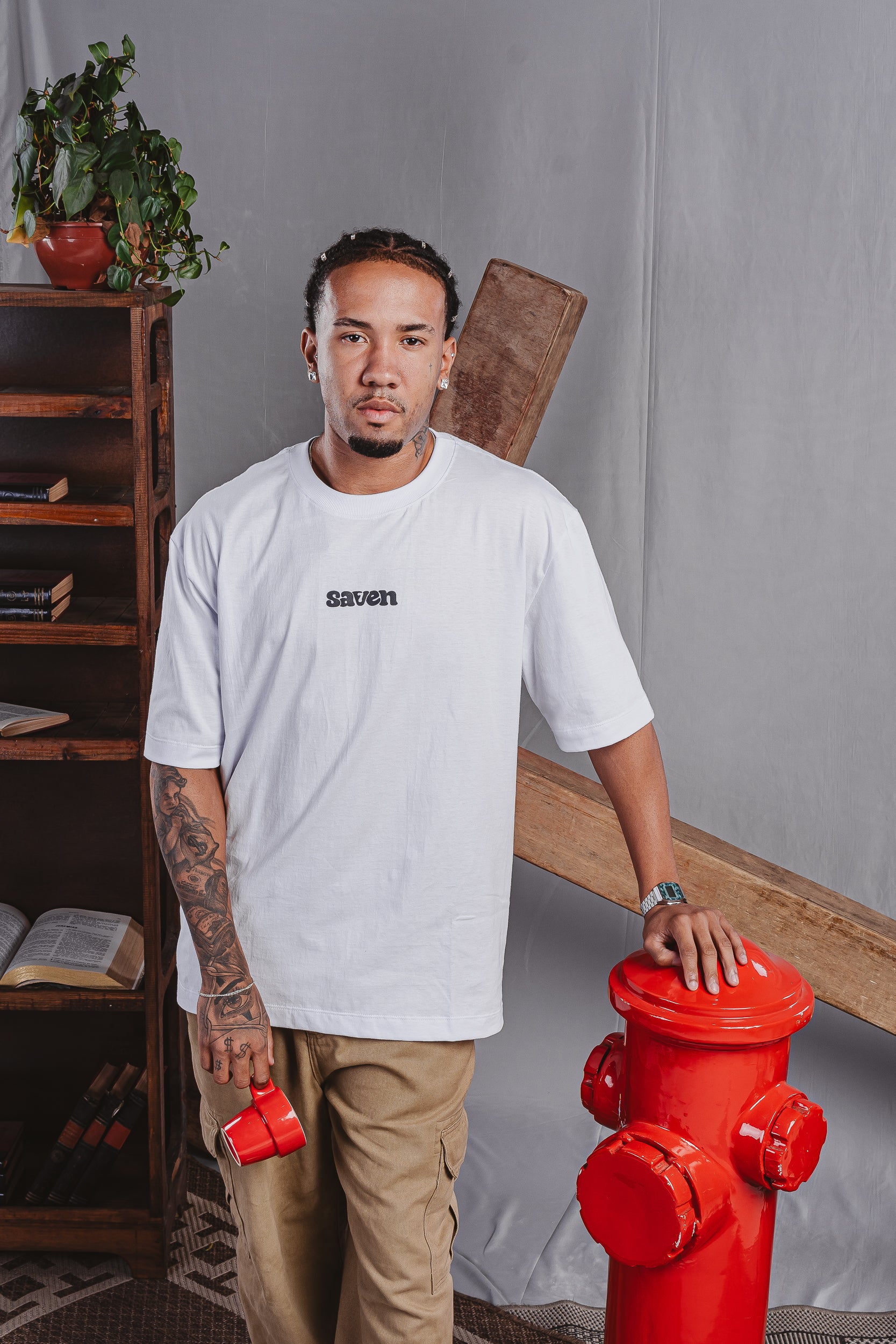 Camiseta GOD'S PLAN IS WORTH THE WAIT - Branca [OVERSIZED]
