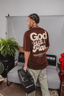 Camiseta GOD HAS A PLAN - Marrom [OVERSIZED]