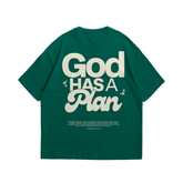 Camiseta GOD HAS A PLAN - Verde [OVERSIZED]